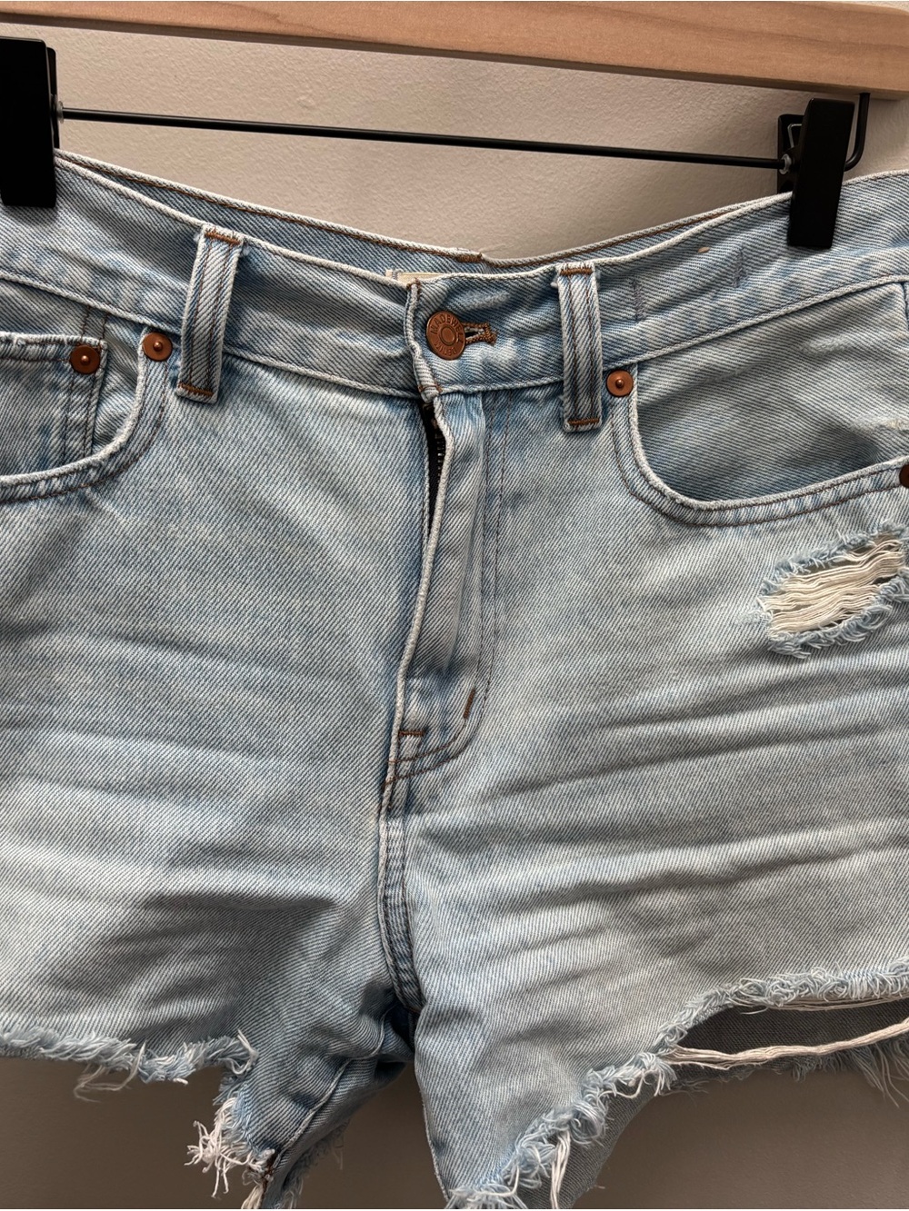 Madewell Light Blue Denim cutoff shorts